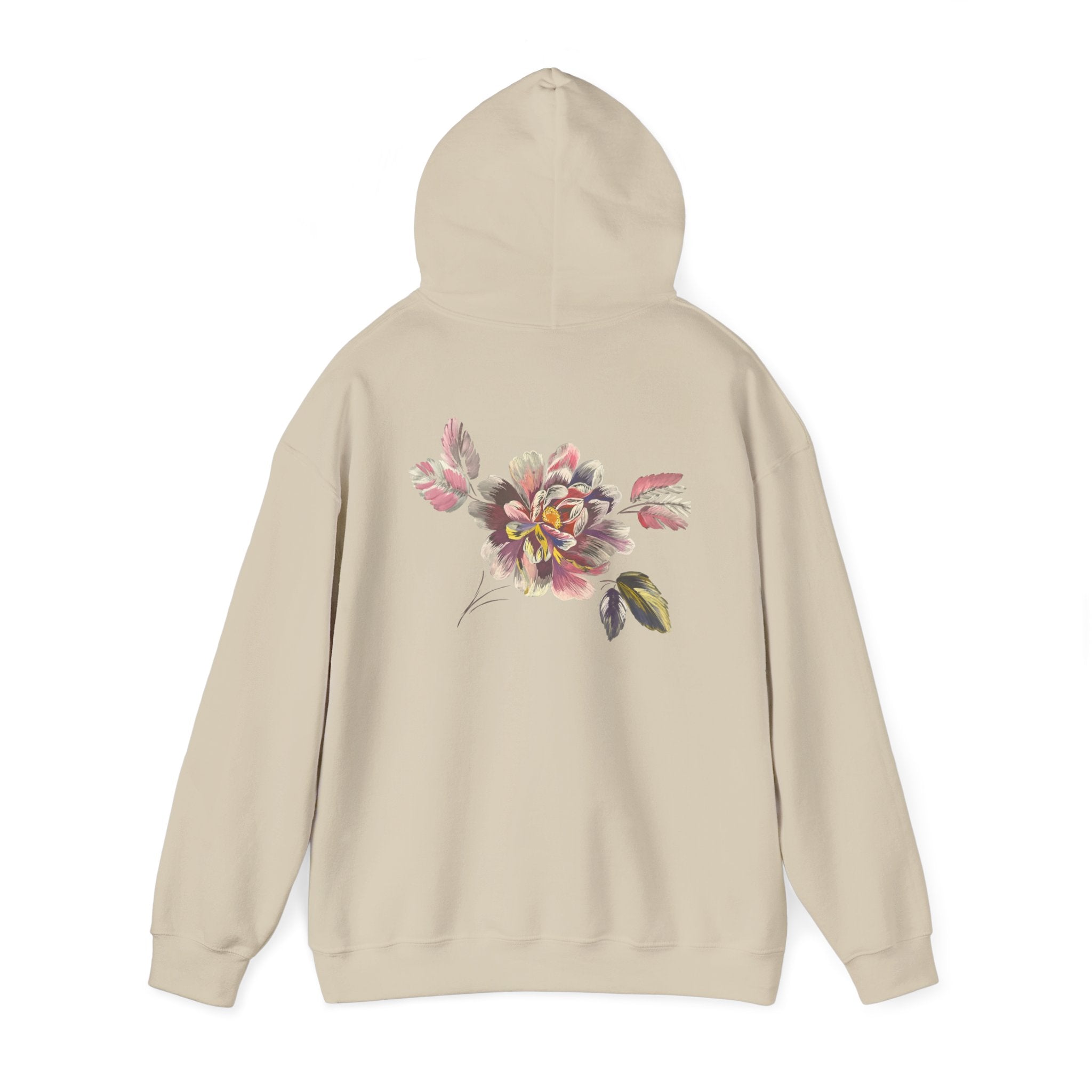 Floral Vintage Rose Hoodie — Watercolor Garden Sweatshirt