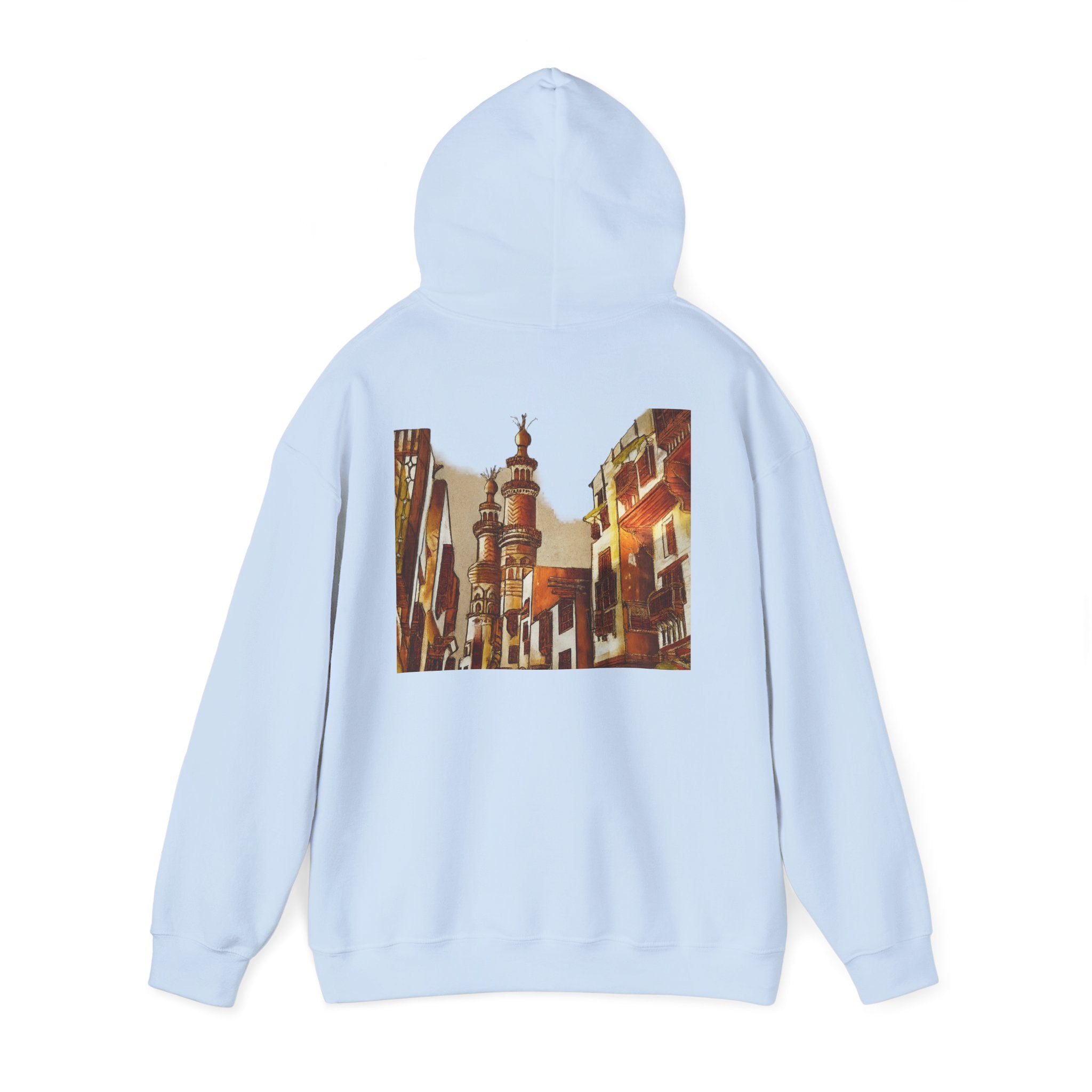Graphic Hoodie — Vintage Egyptian Street Print — NL