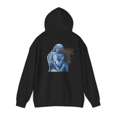 Blue Embrace Art Print - Hoodie Pullover