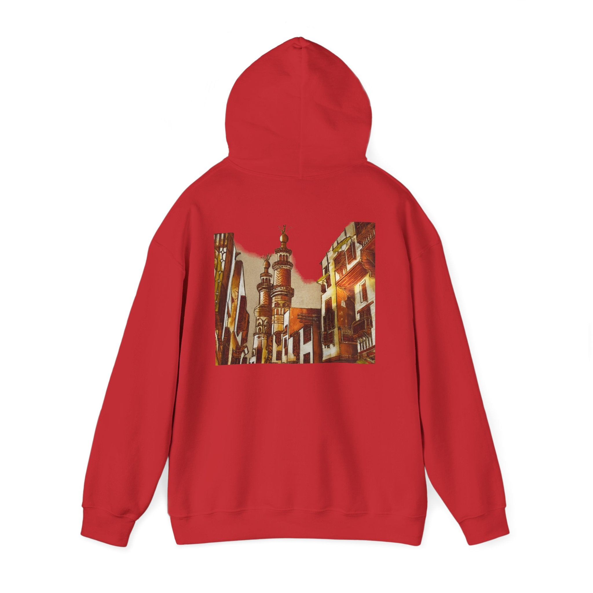 Graphic Hoodie — Vintage Egyptian Street Print — NL