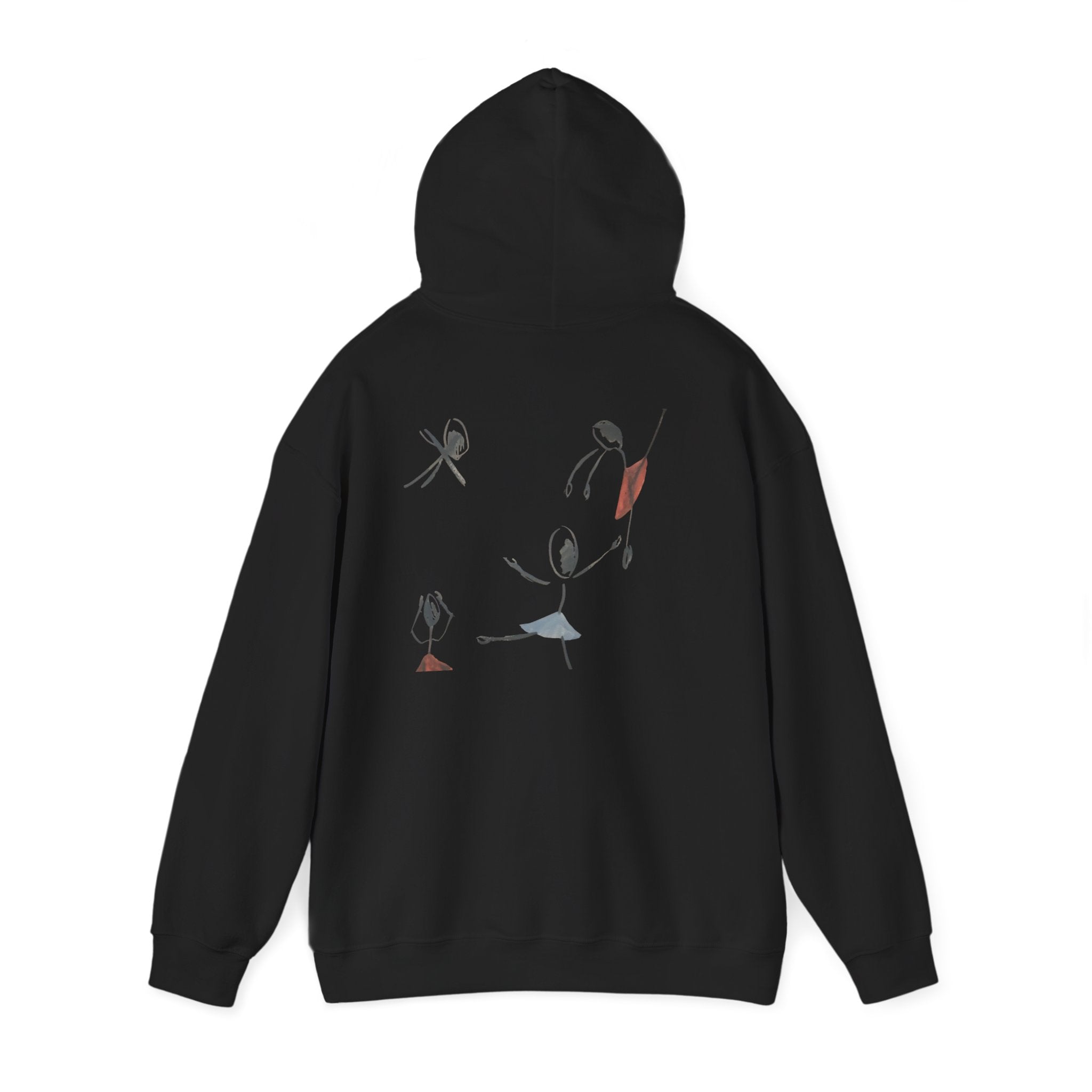 Minimalist Dance Crew Hoodie — Abstract Ballerina Silhouette Graphic