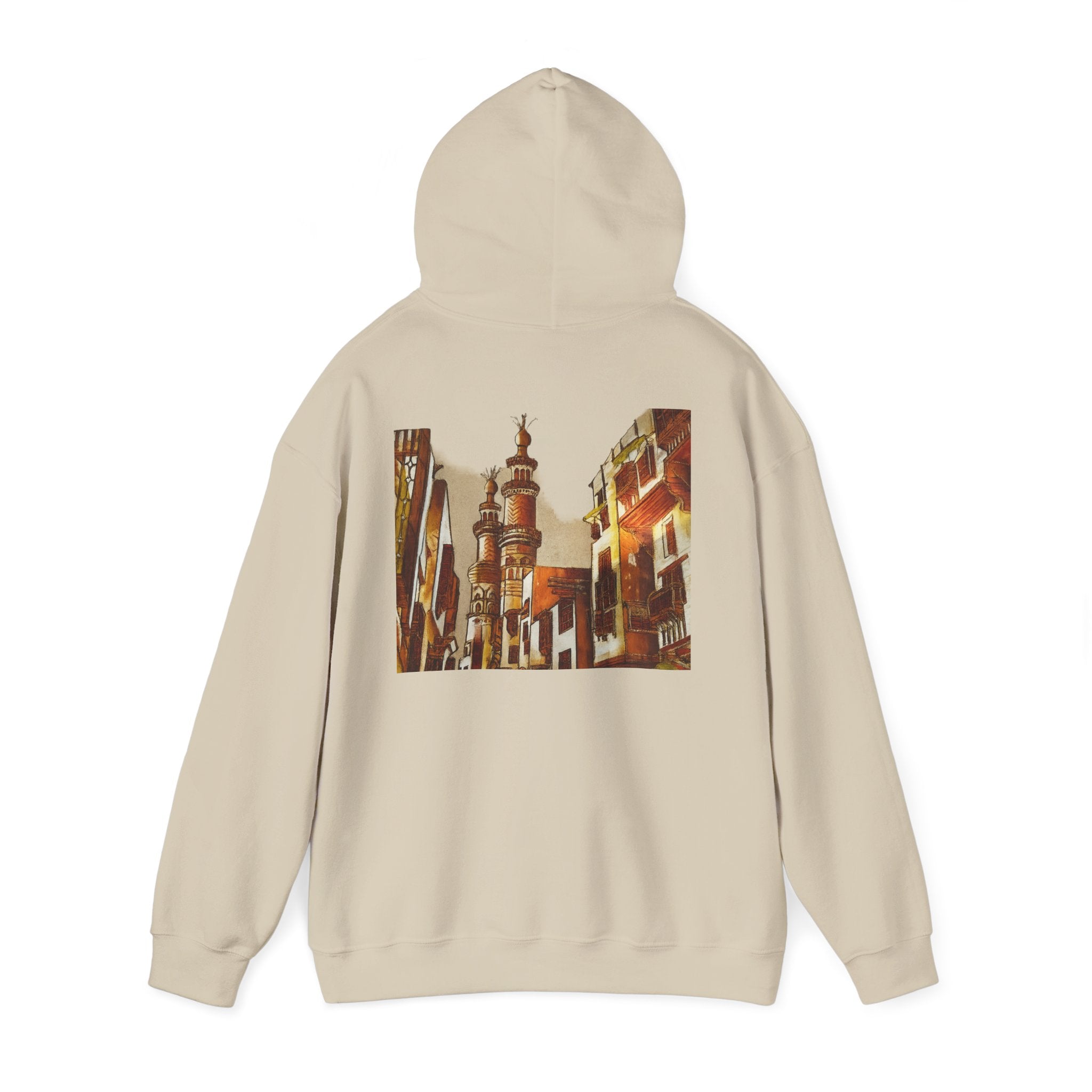 Graphic Hoodie — Vintage Egyptian Street Print — NL