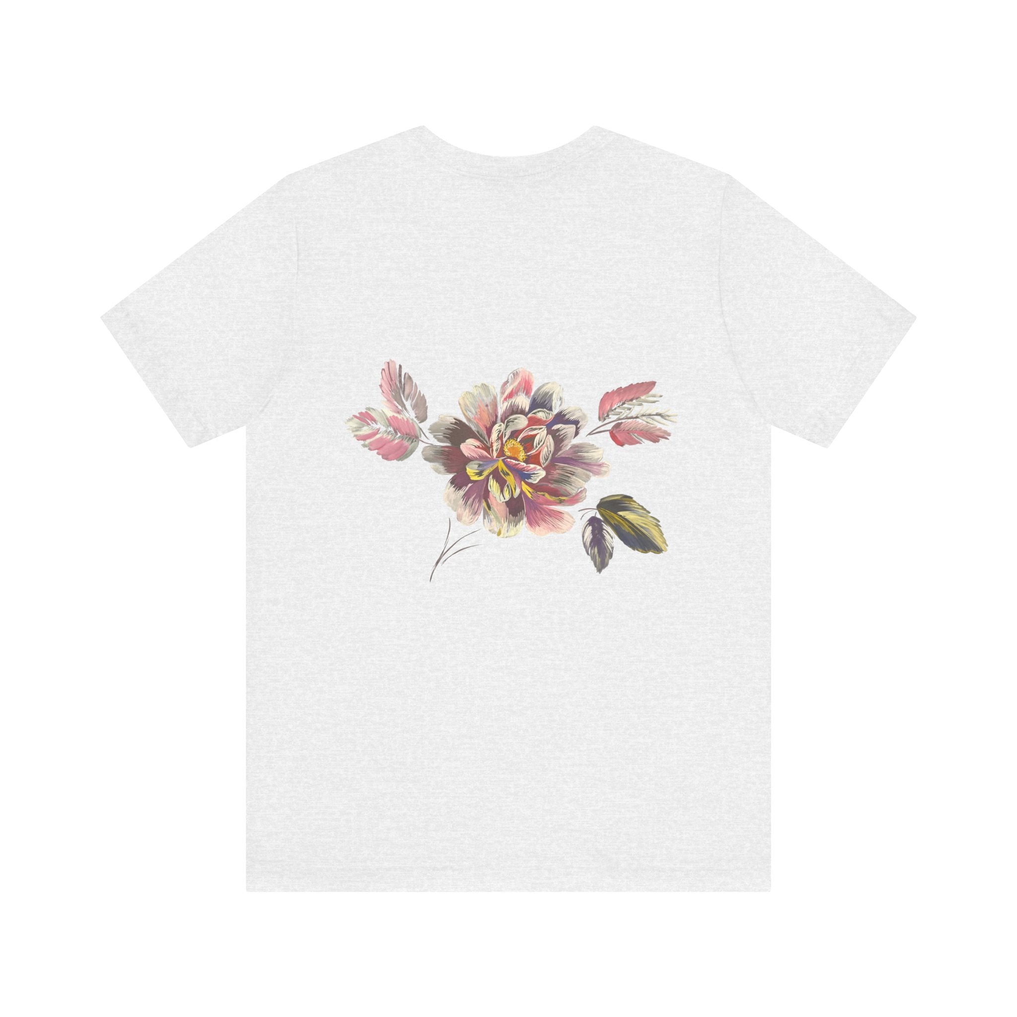 Floral Backprint Tee — Vintage Watercolor Peony T‑Shirt