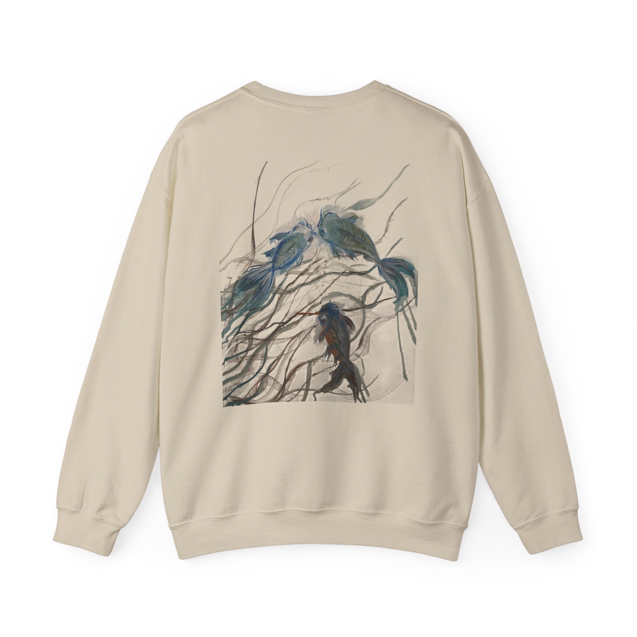 Crewneck Sweatshirt — Surreal Koi Fish Artwork — NL