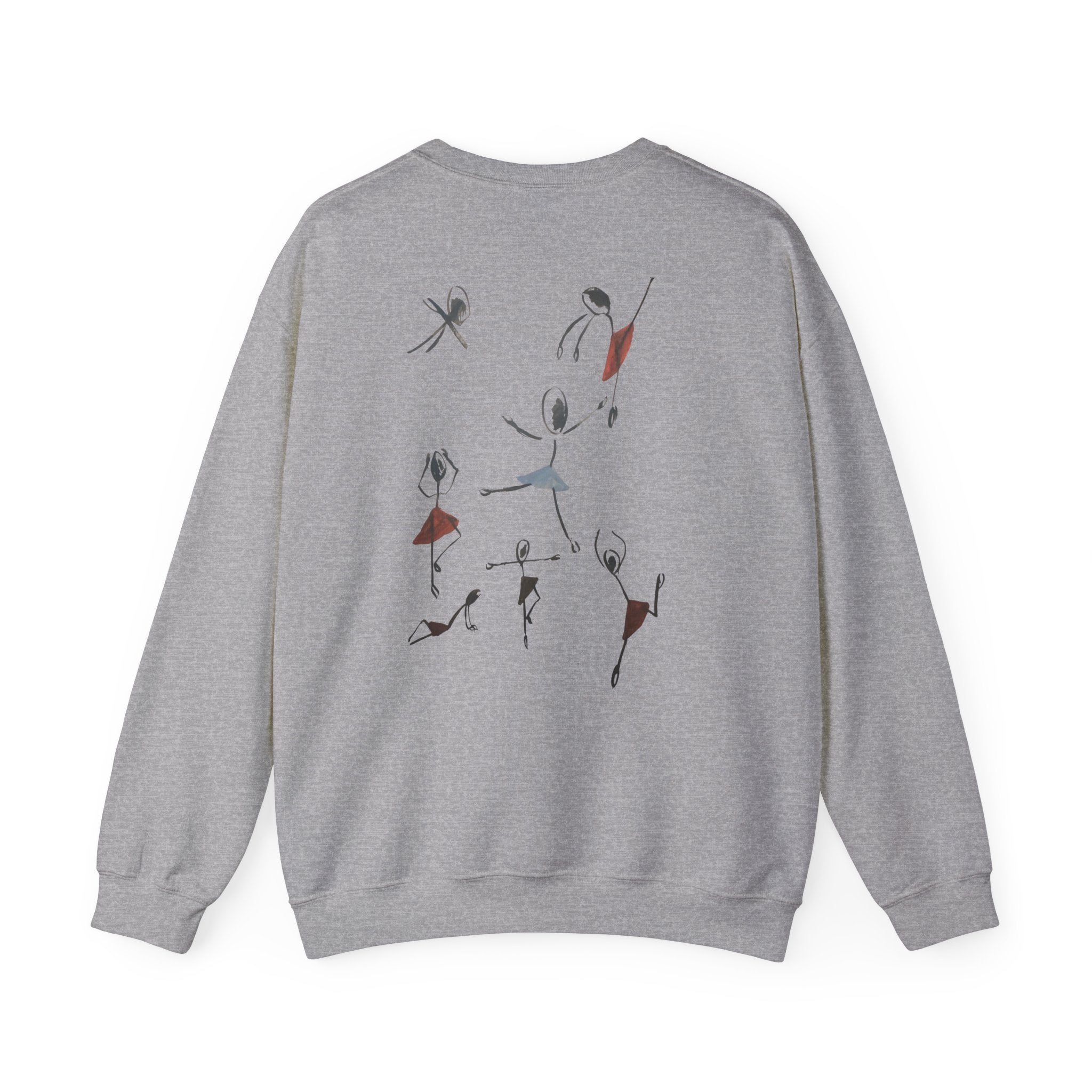 Ballet Dancers Crewneck Sweatshirt — Minimal Sketch Dance Graphic