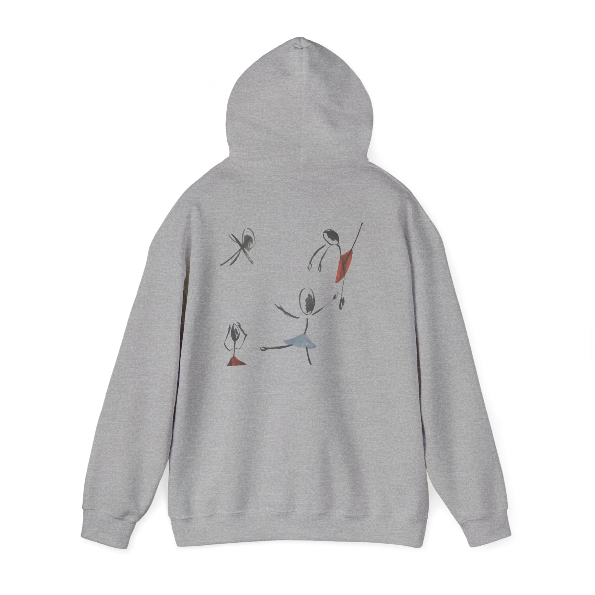 Minimalist Dance Crew Hoodie — Abstract Ballerina Silhouette Graphic