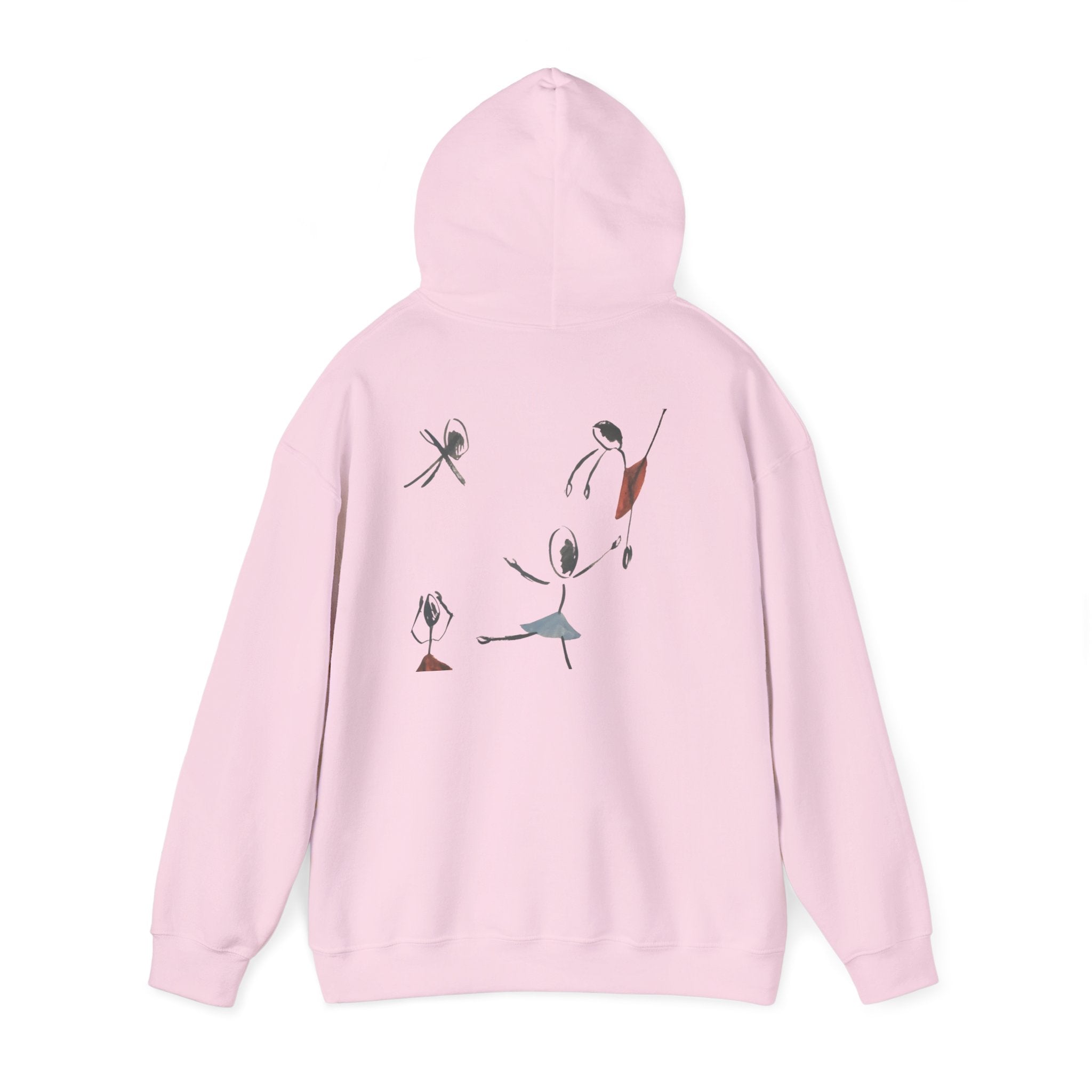 Minimalist Dance Crew Hoodie — Abstract Ballerina Silhouette Graphic