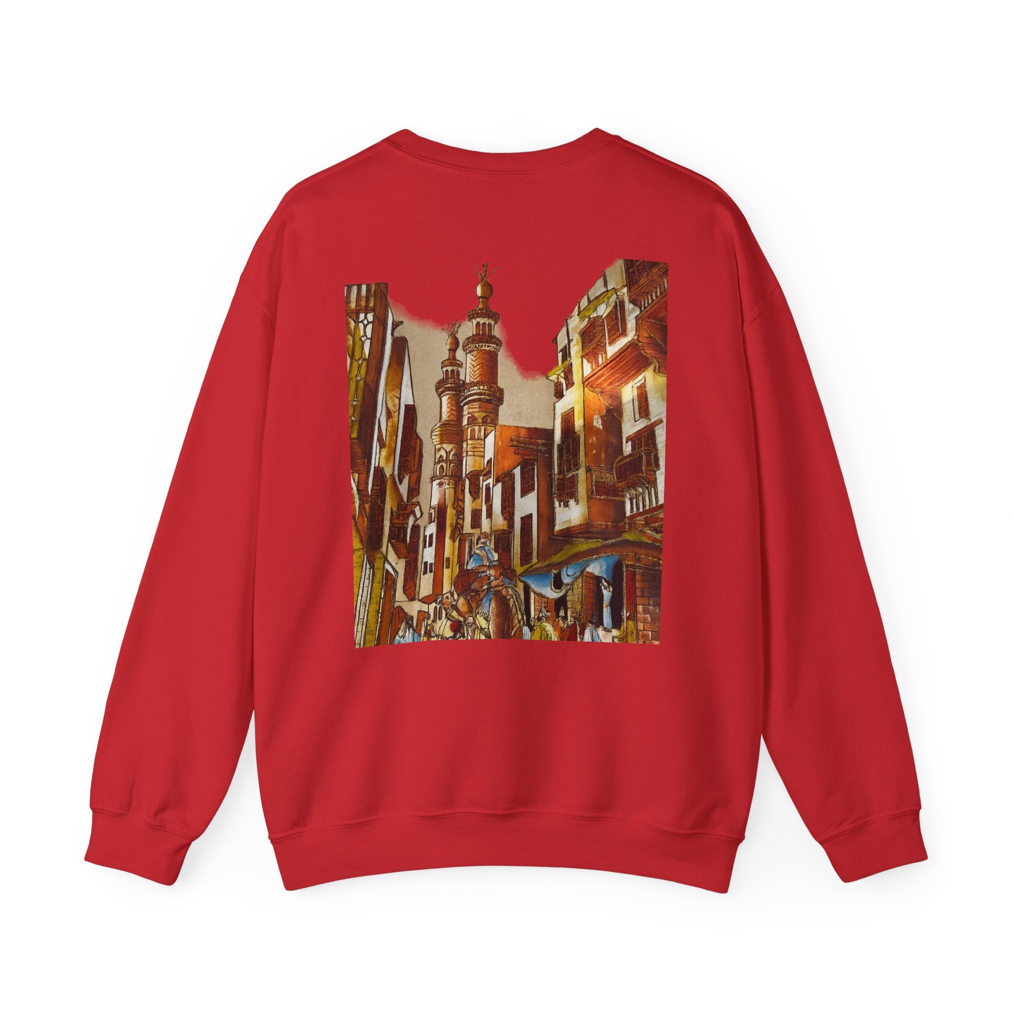 Egyptian Market Street Scene Crewneck Sweatshirt