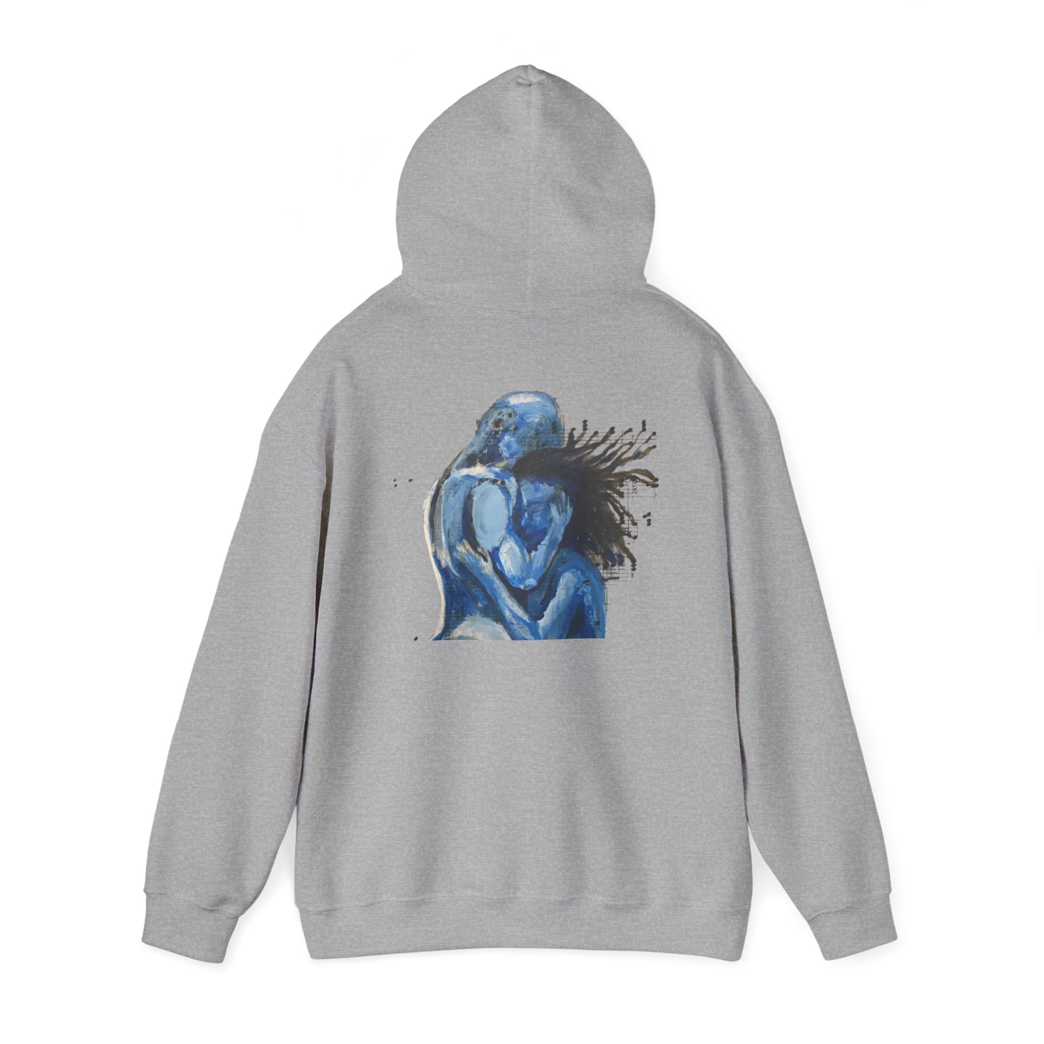 Blue Embrace Art Print - Hoodie Pullover