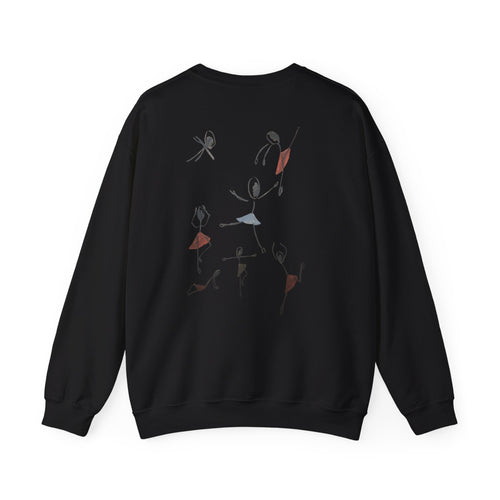 Ballet Dancers Crewneck Sweatshirt — Minimal Sketch Dance Graphic