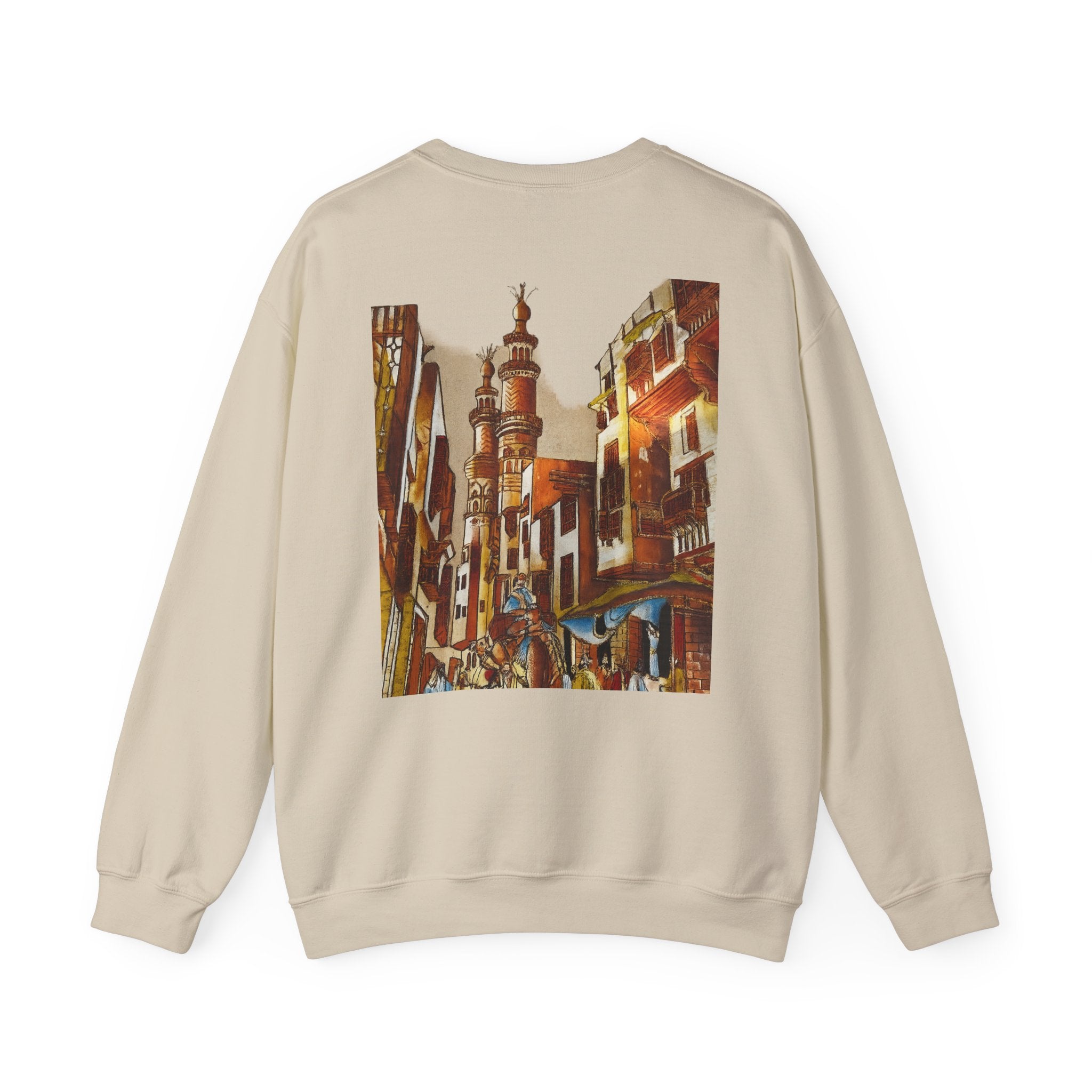 Egyptian Market Street Scene Crewneck Sweatshirt
