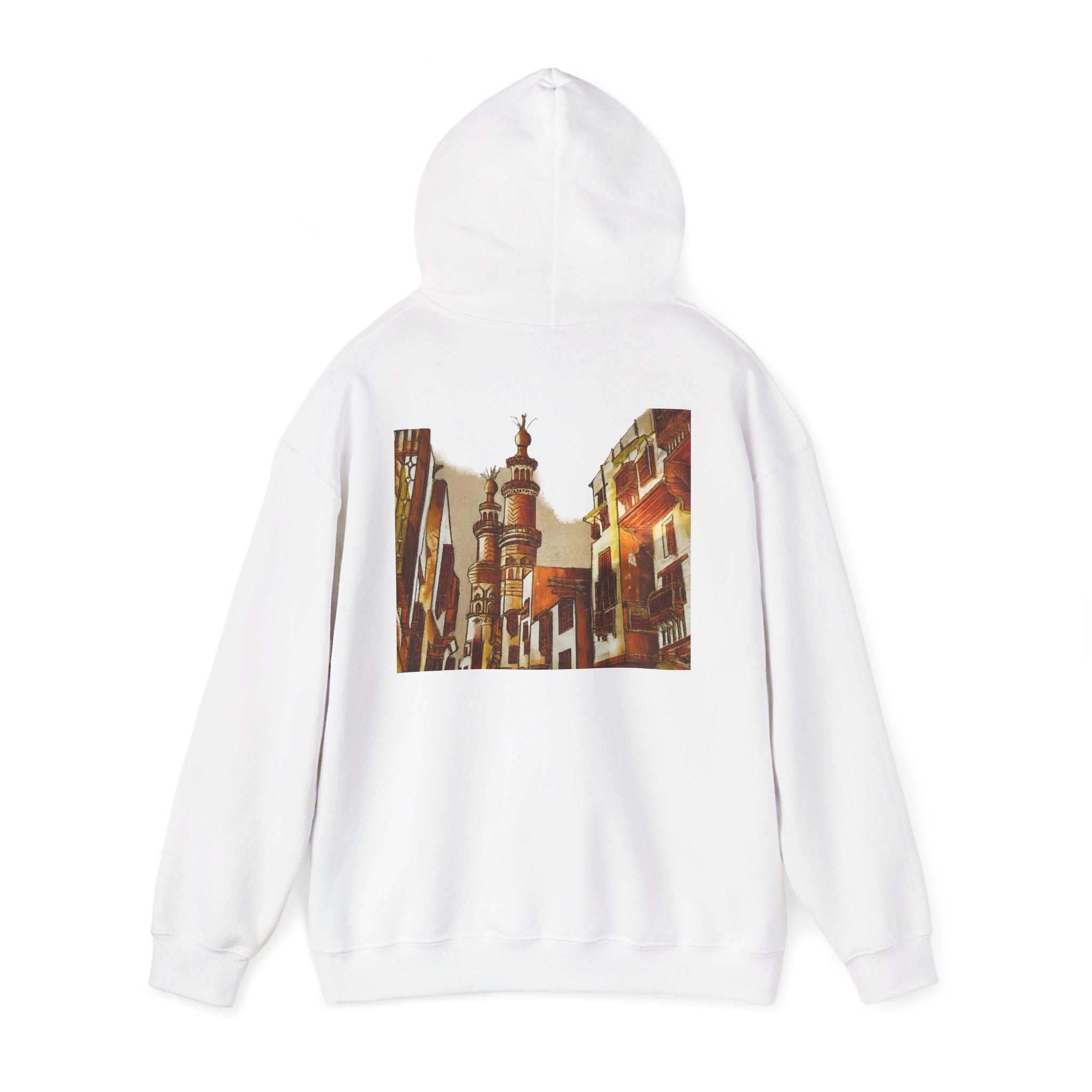 Graphic Hoodie — Vintage Egyptian Street Print — NL