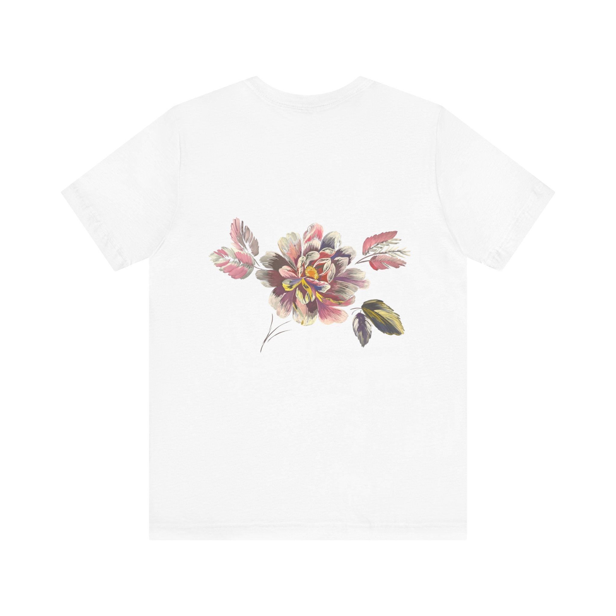 Floral Backprint Tee — Vintage Watercolor Peony T‑Shirt