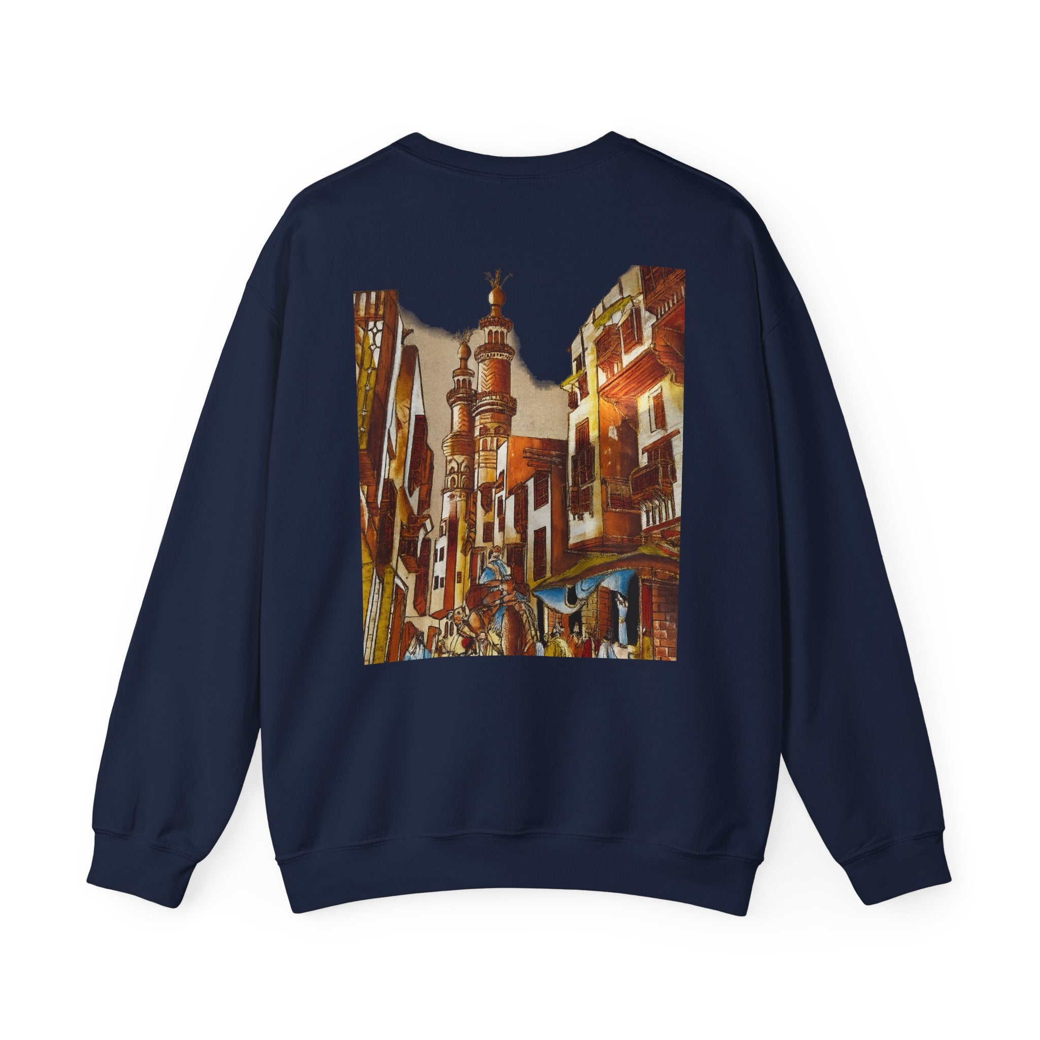 Egyptian Market Street Scene Crewneck Sweatshirt