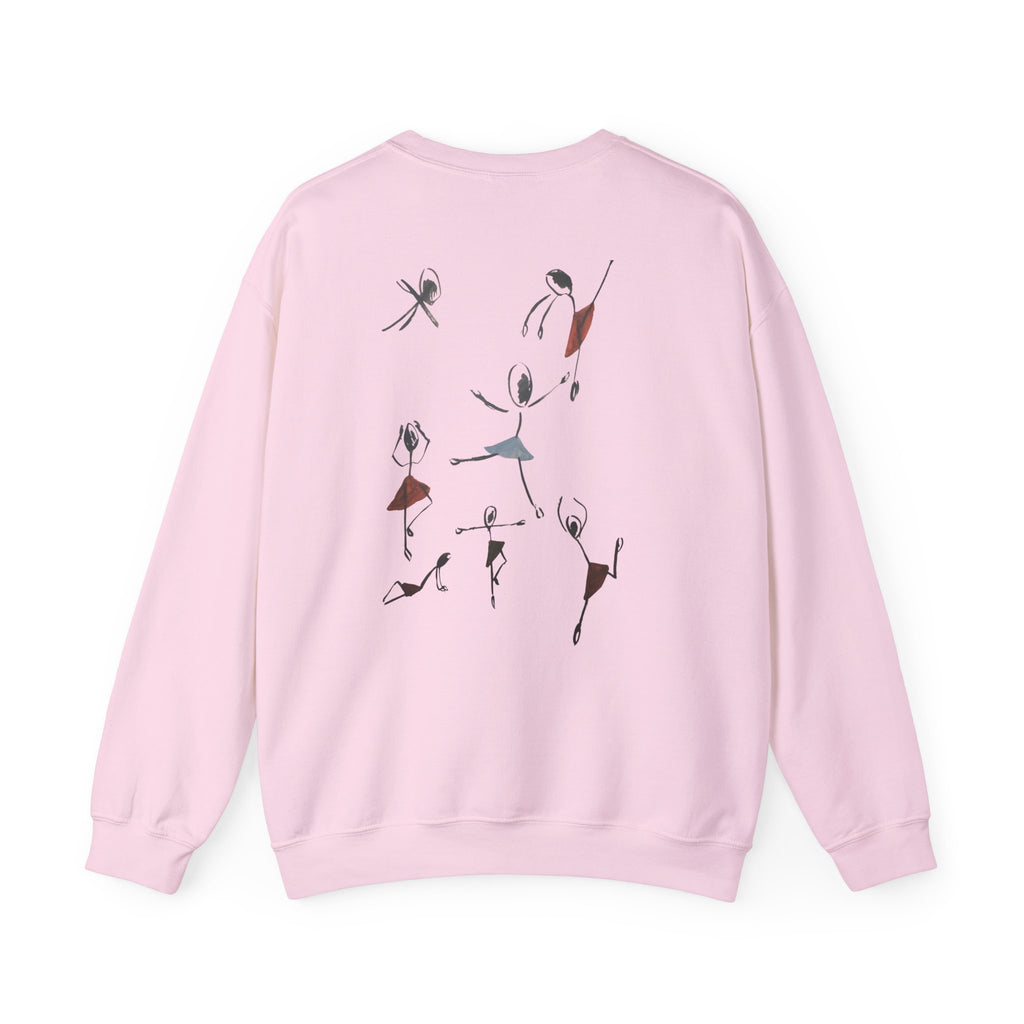 Ballet Dancers Crewneck Sweatshirt — Minimal Sketch Dance Graphic