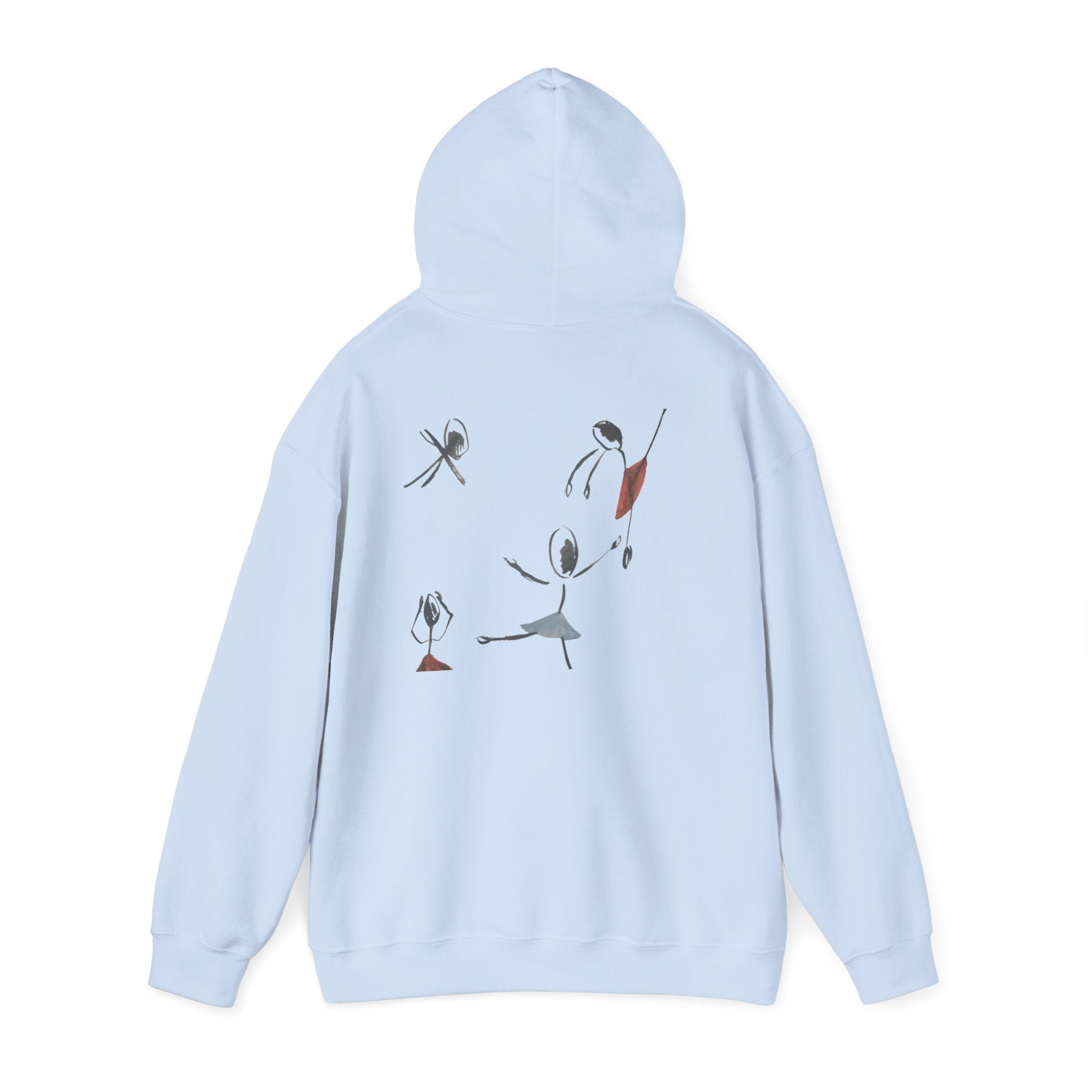 Minimalist Dance Crew Hoodie — Abstract Ballerina Silhouette Graphic