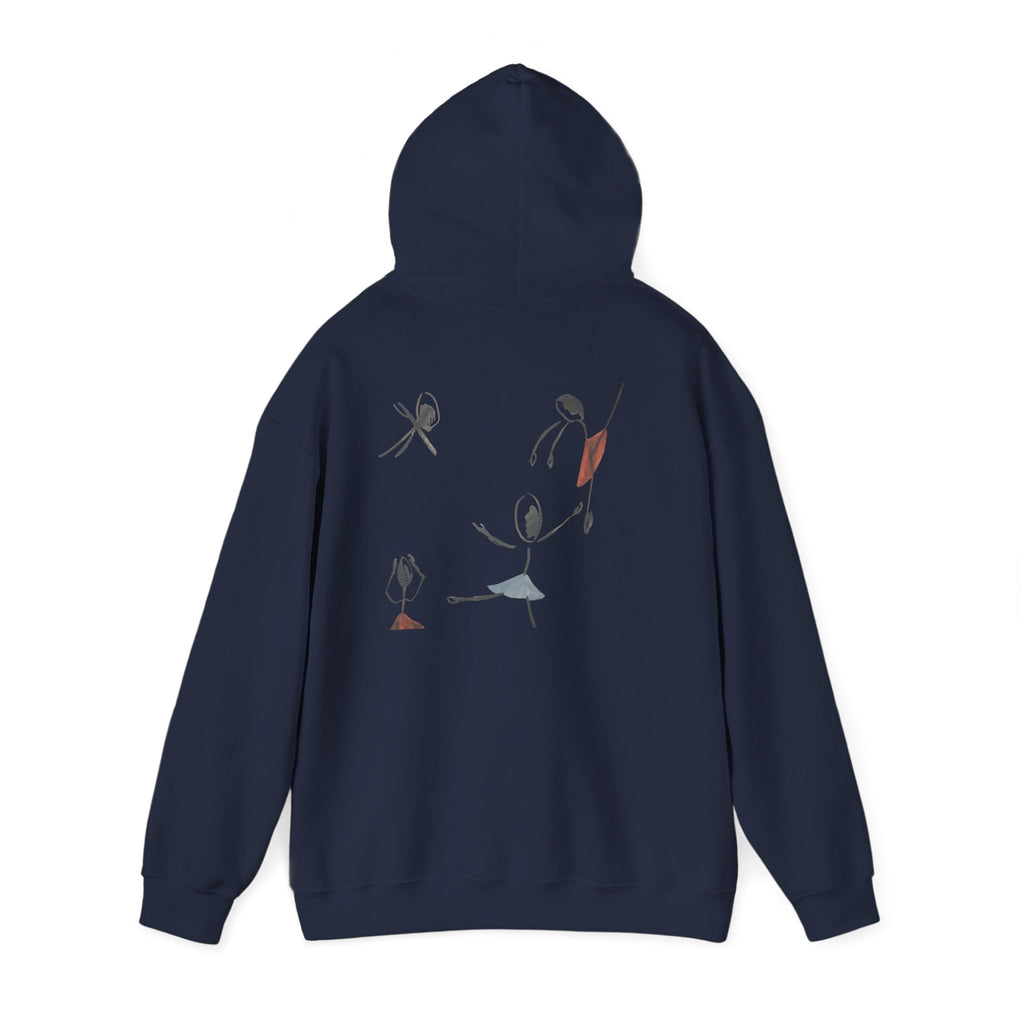 Minimalist Dance Crew Hoodie — Abstract Ballerina Silhouette Graphic