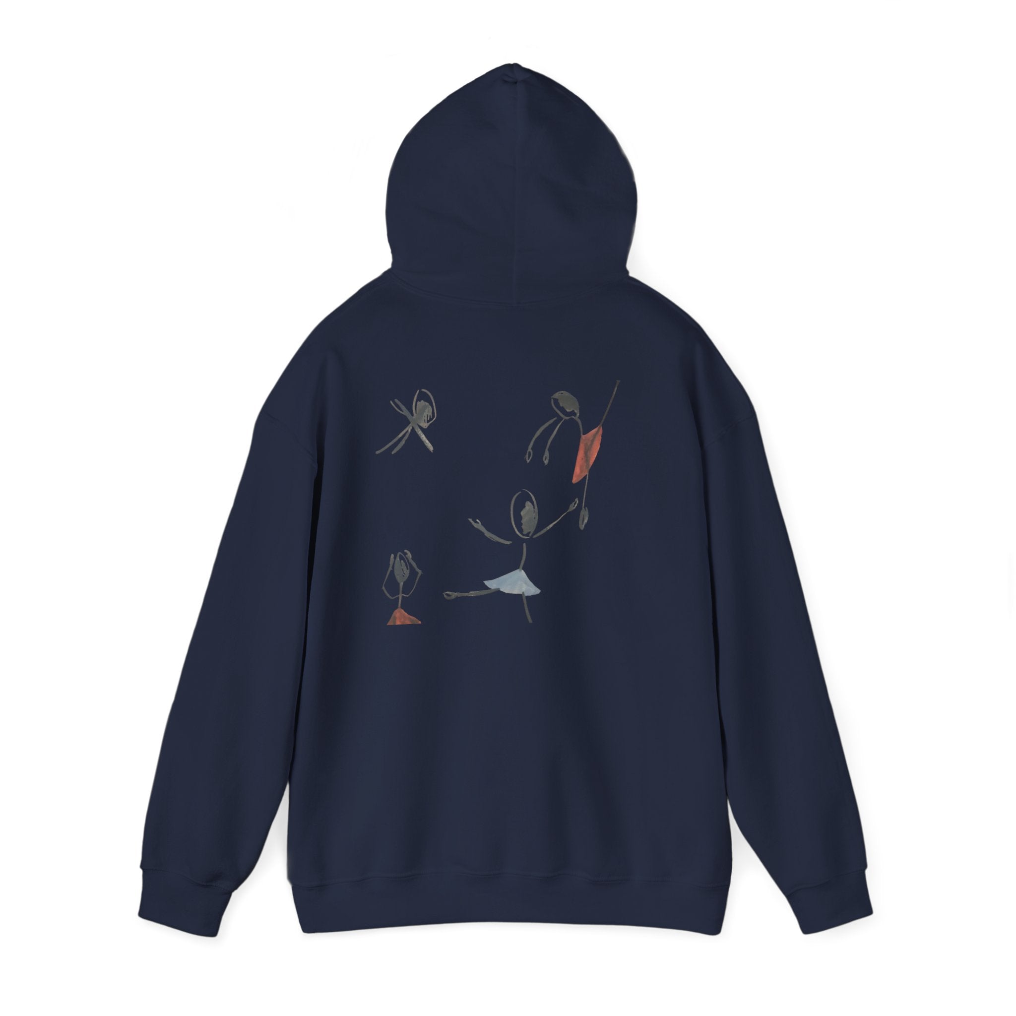 Minimalist Dance Crew Hoodie — Abstract Ballerina Silhouette Graphic