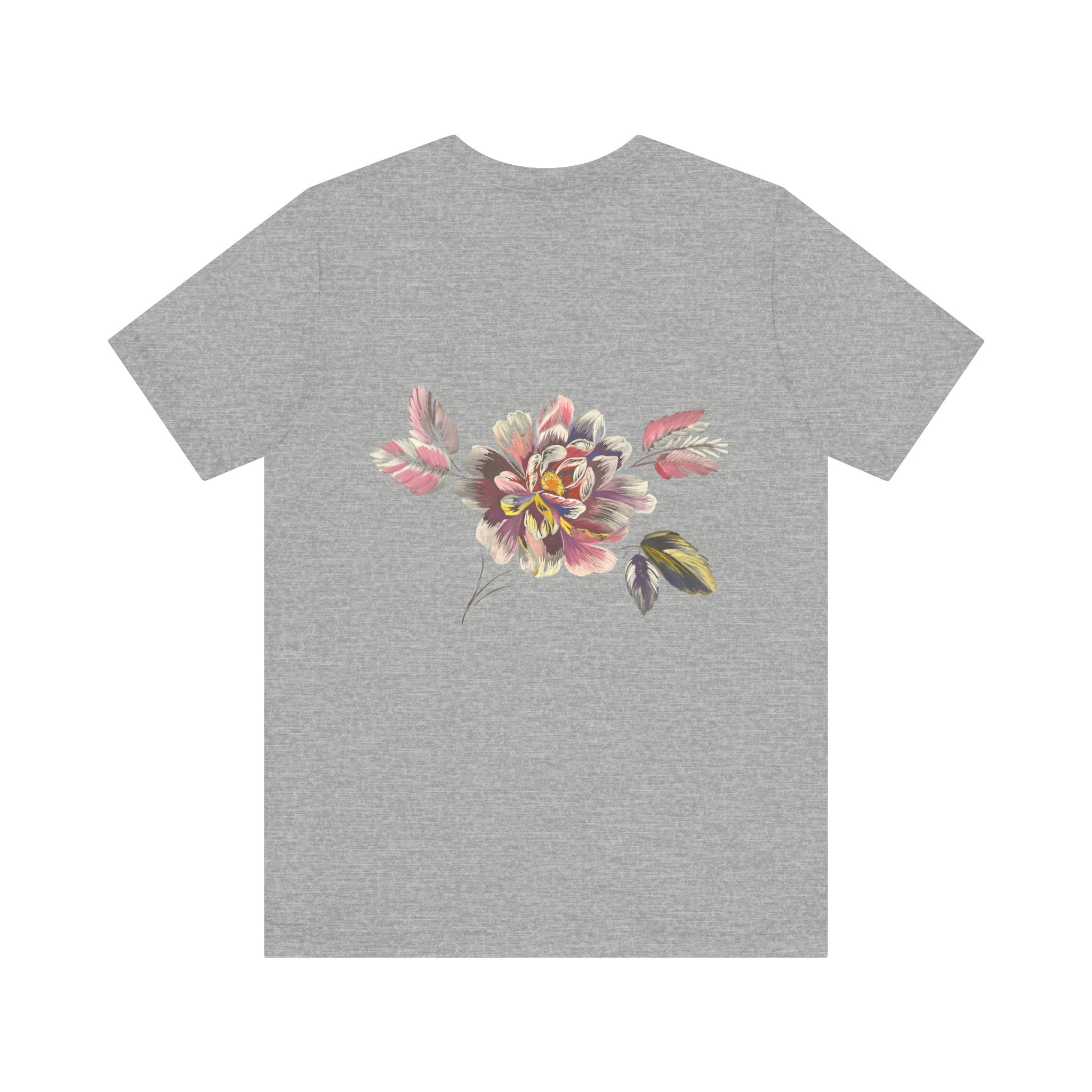 Floral Backprint Tee — Vintage Watercolor Peony T‑Shirt