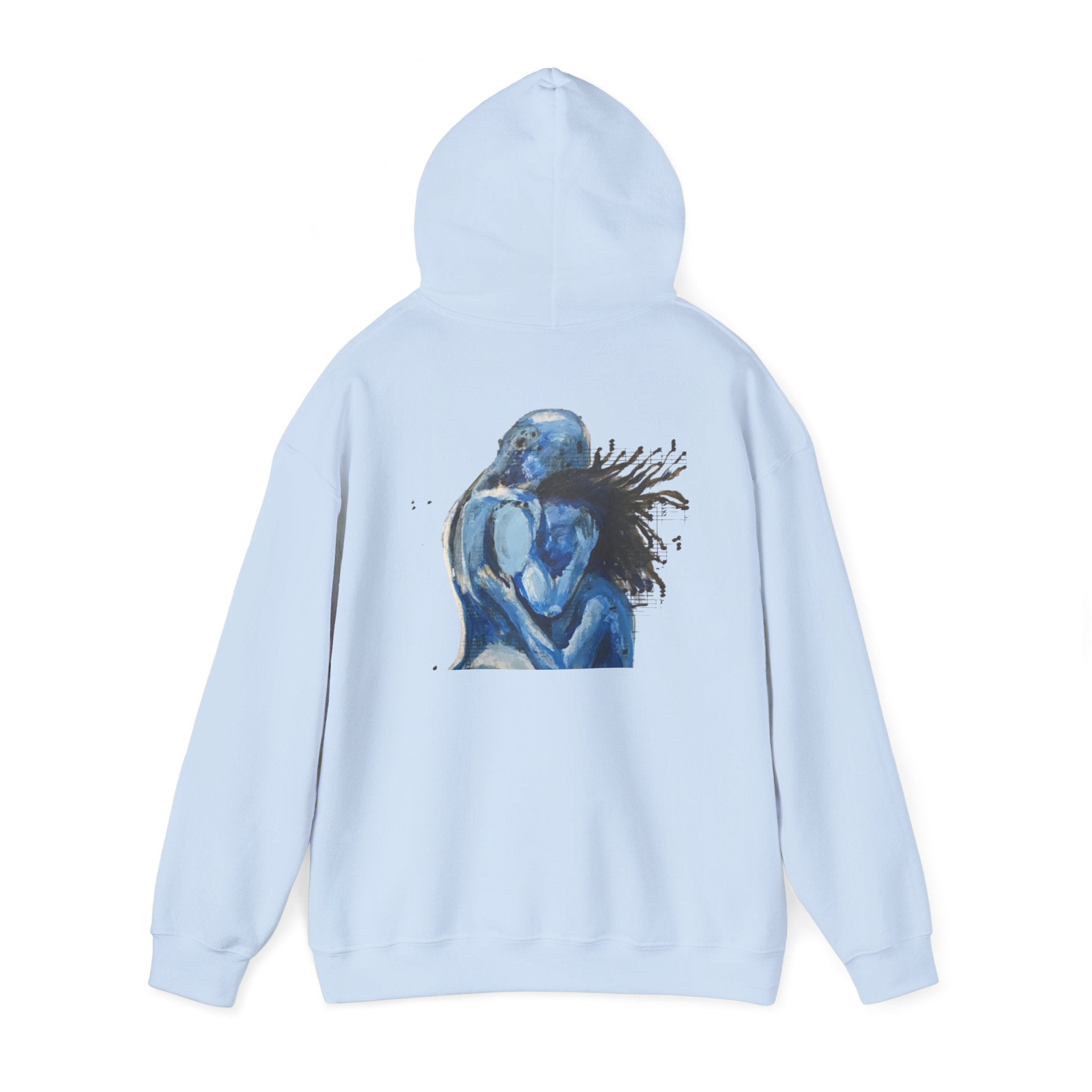 Blue Embrace Art Print - Hoodie Pullover