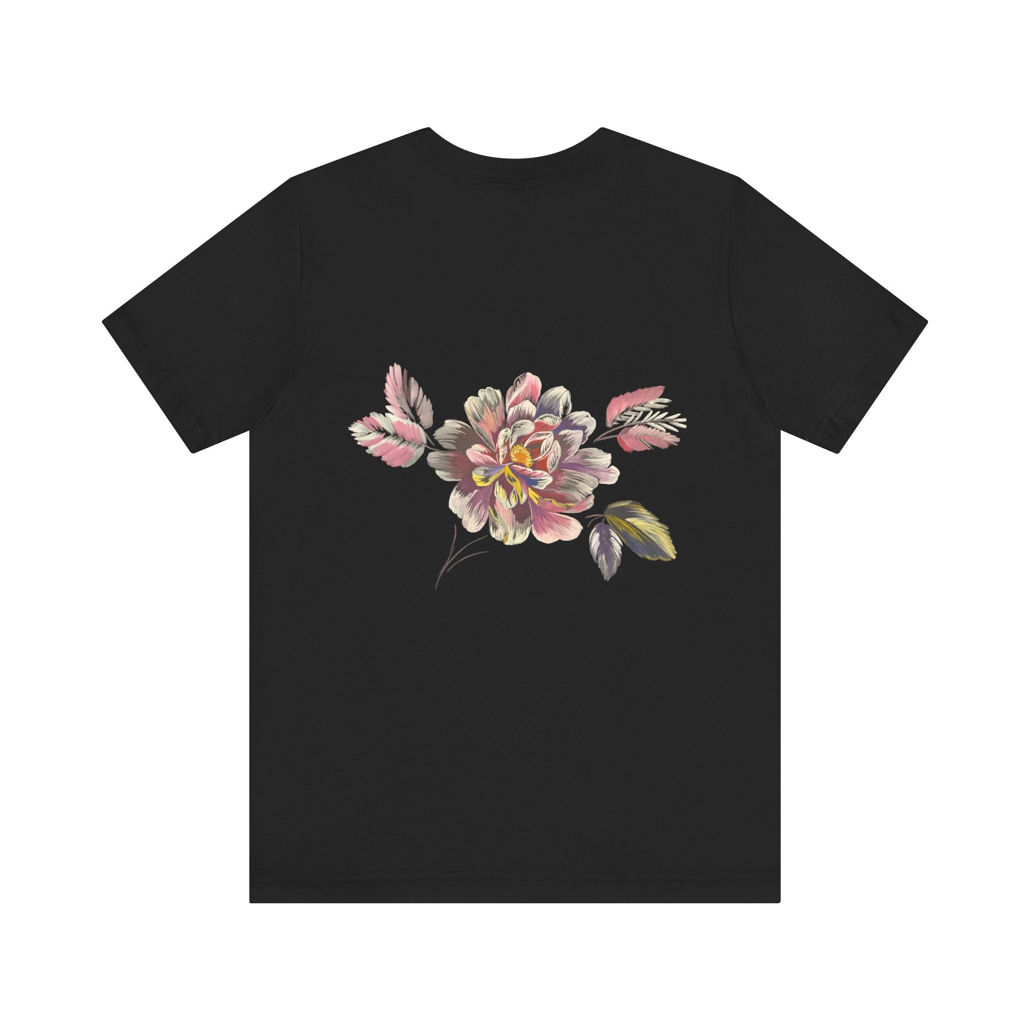 Floral Backprint Tee — Vintage Watercolor Peony T‑Shirt