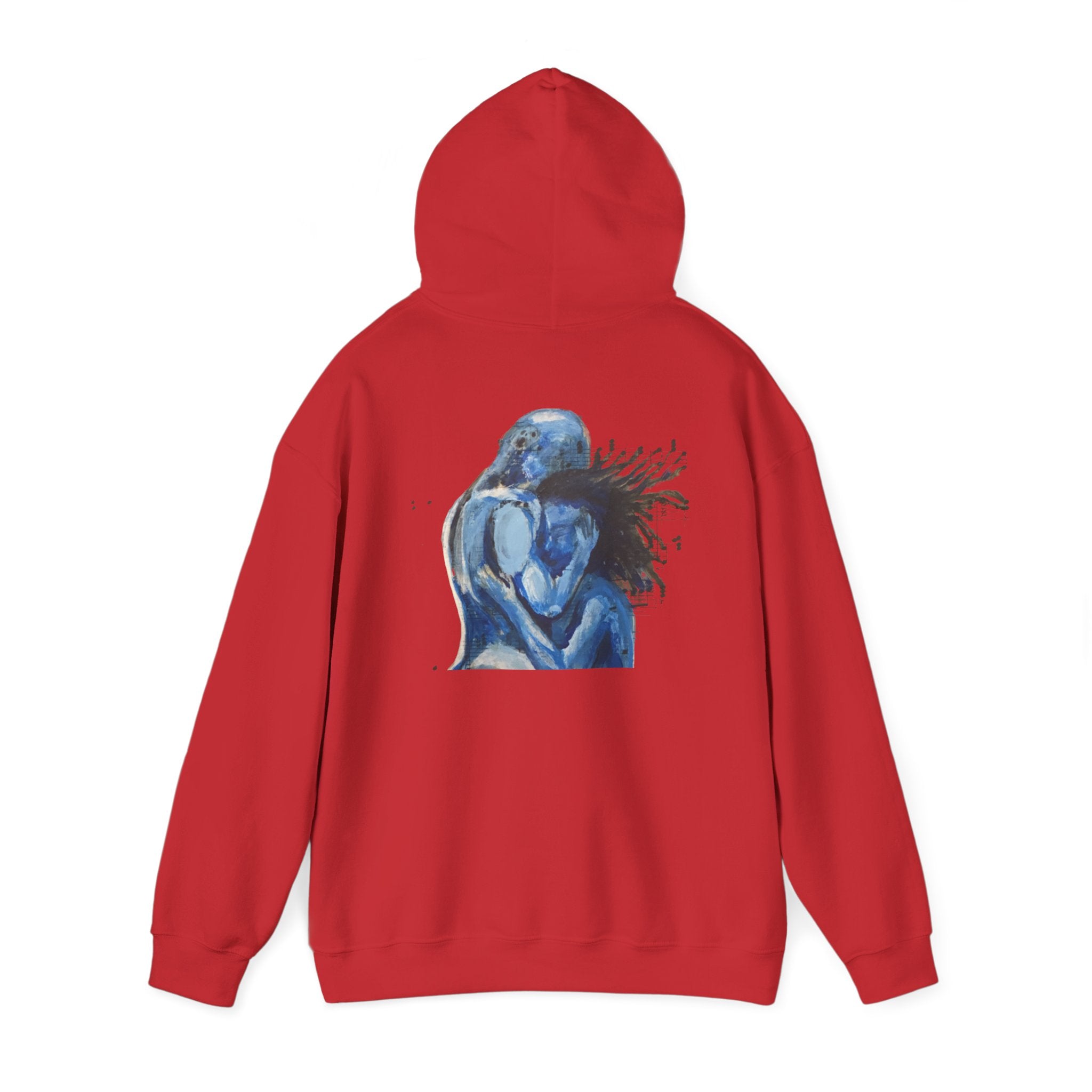 Blue Embrace Art Print - Hoodie Pullover