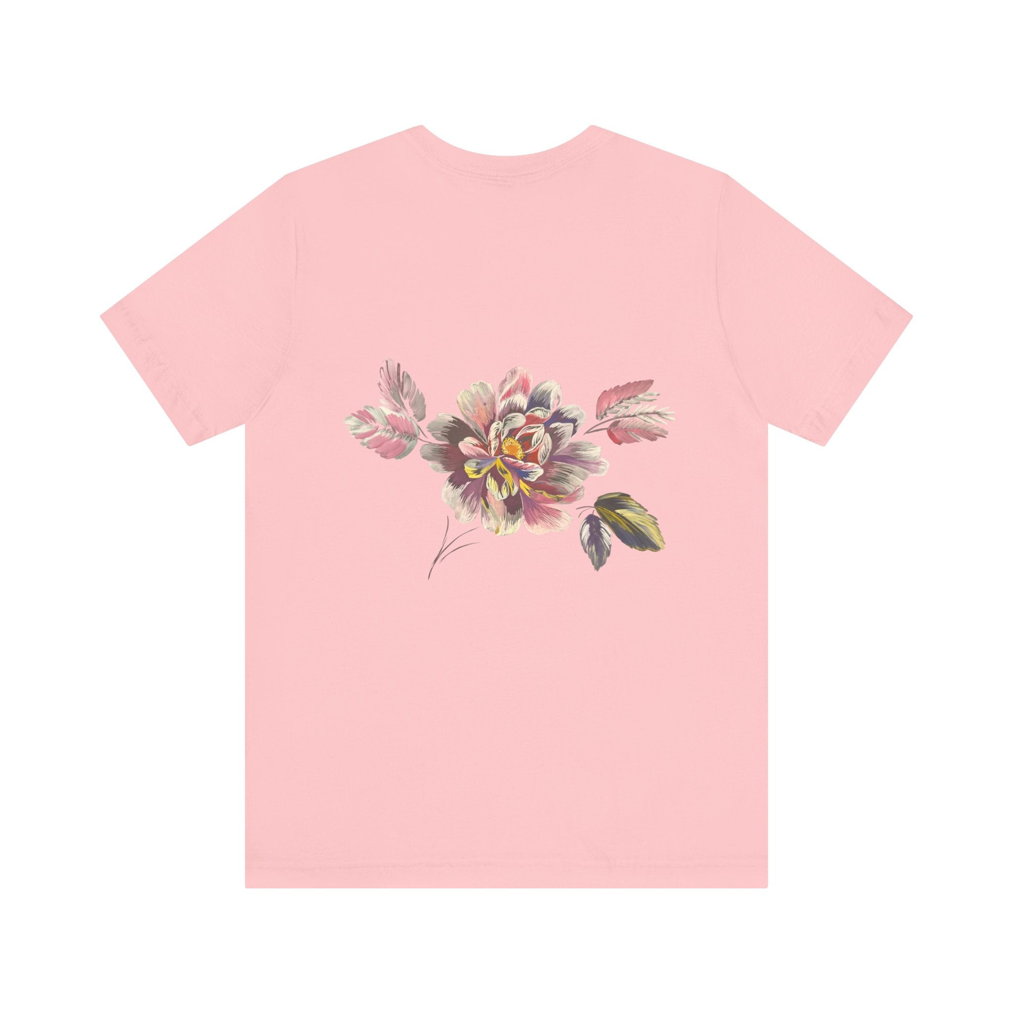 Floral Backprint Tee — Vintage Watercolor Peony T‑Shirt