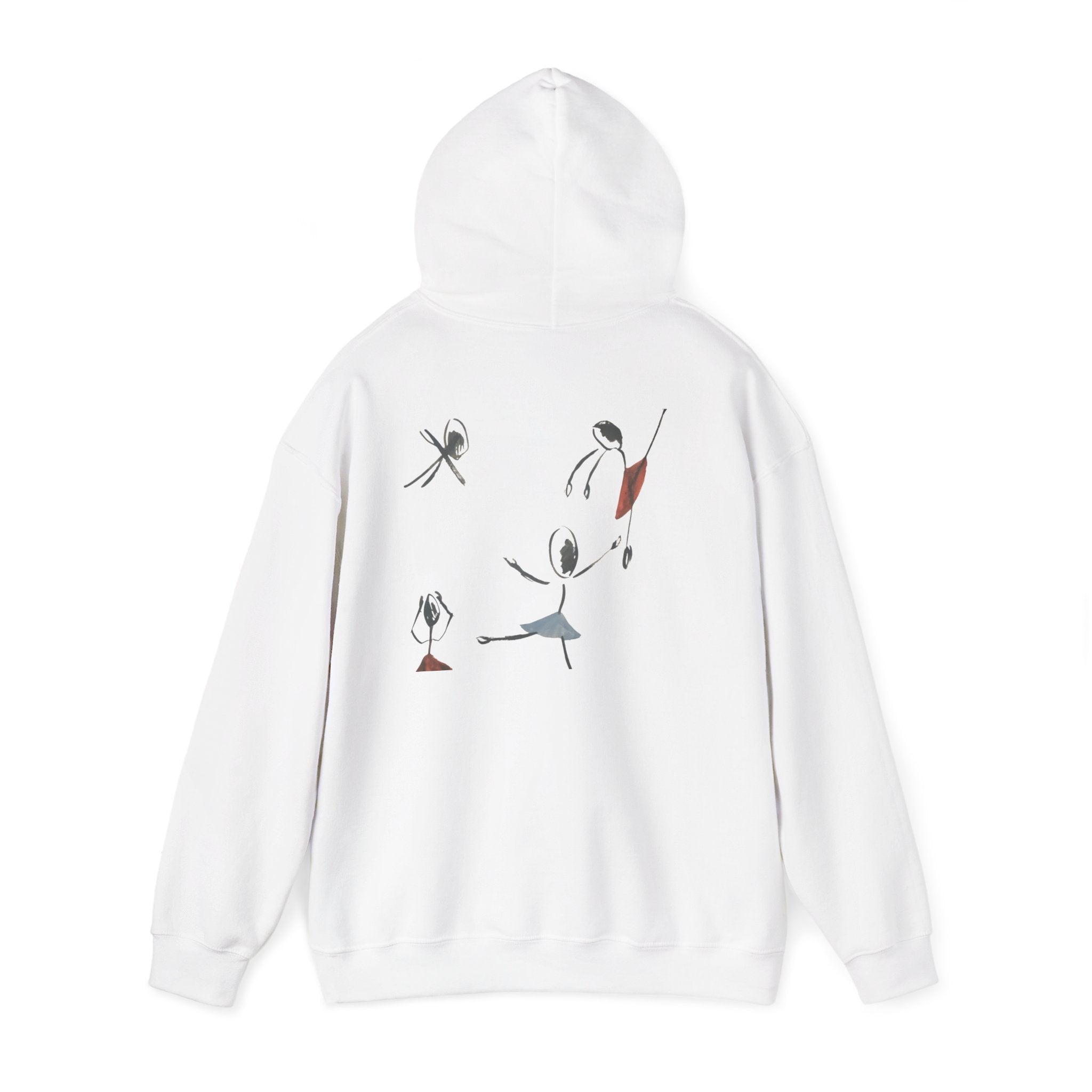 Minimalist Dance Crew Hoodie — Abstract Ballerina Silhouette Graphic
