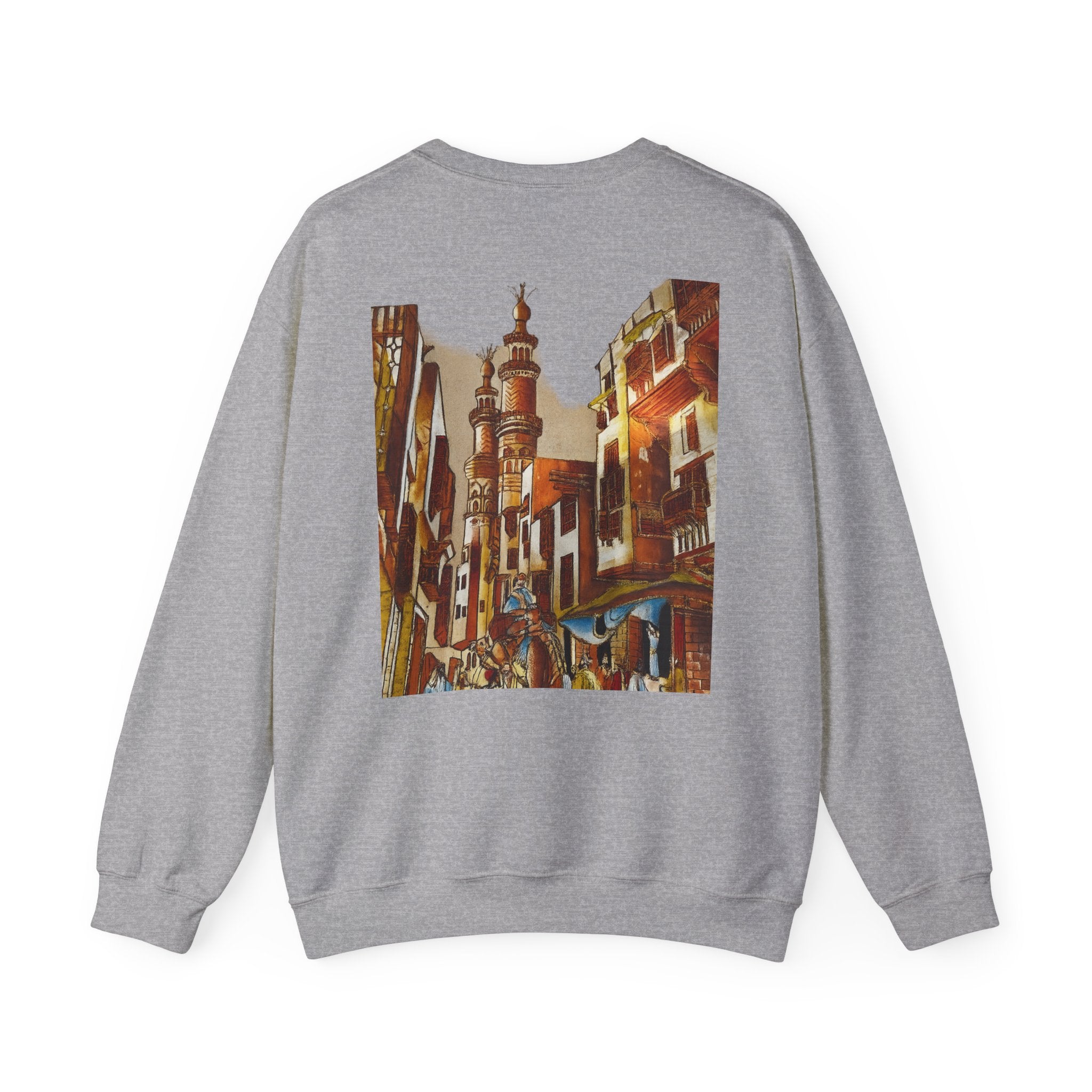 Egyptian Market Street Scene Crewneck Sweatshirt