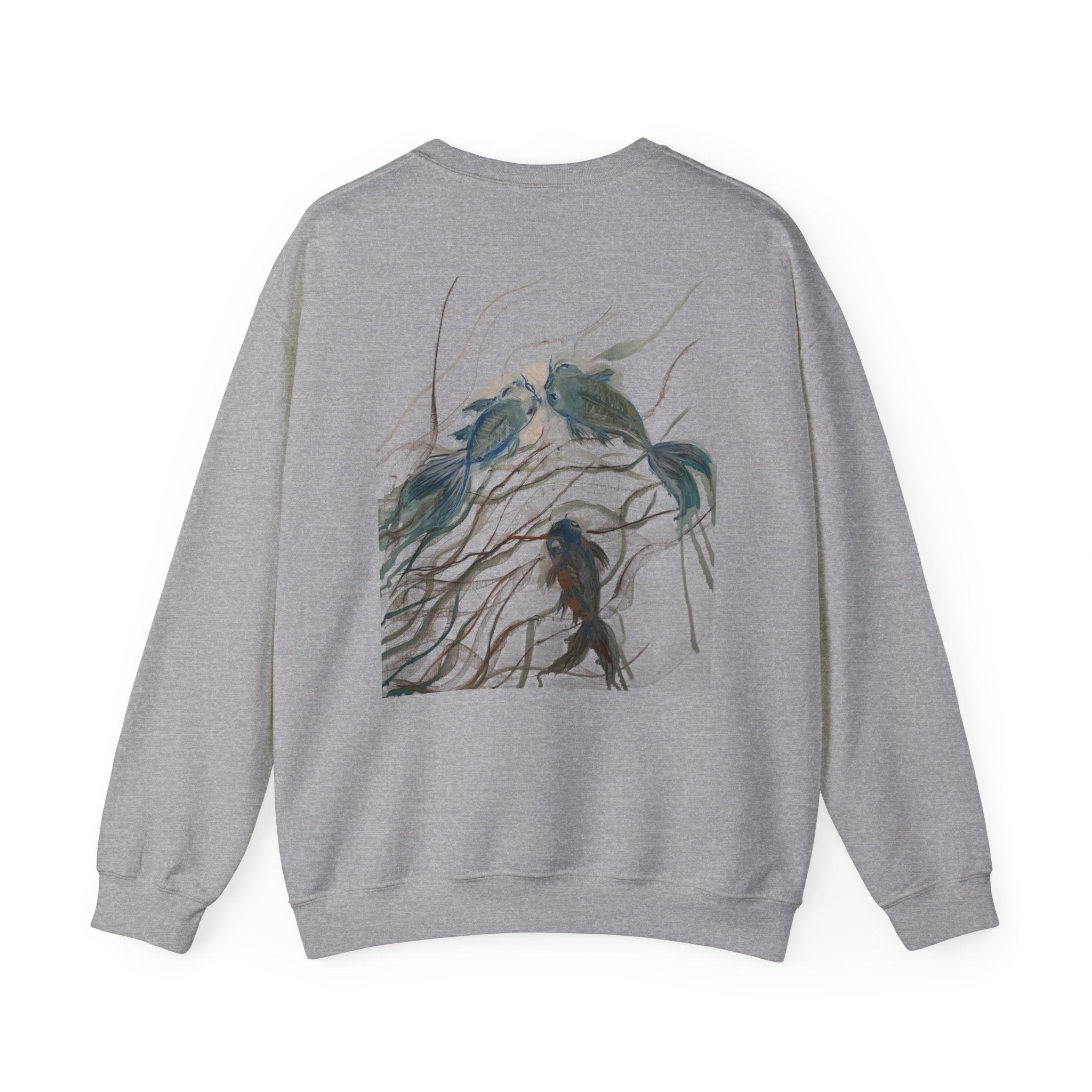 Crewneck Sweatshirt — Surreal Koi Fish Artwork — NL