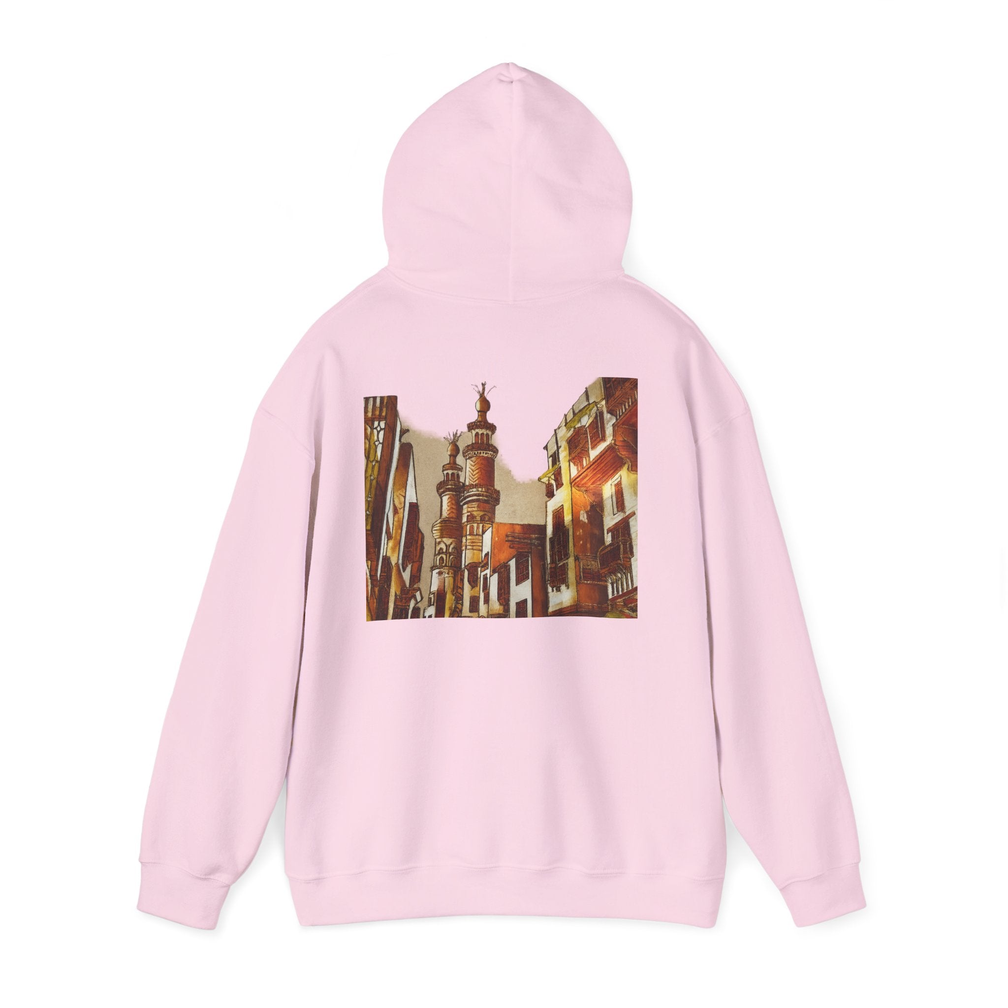 Graphic Hoodie — Vintage Egyptian Street Print — NL