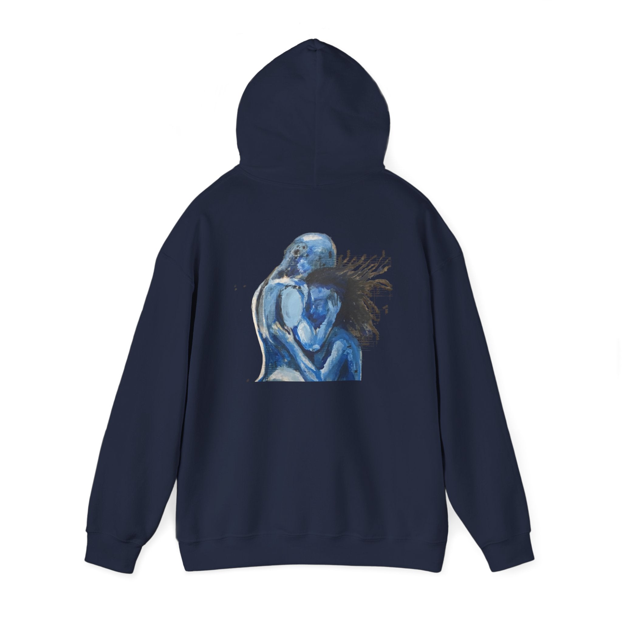 Blue Embrace Art Print - Hoodie Pullover