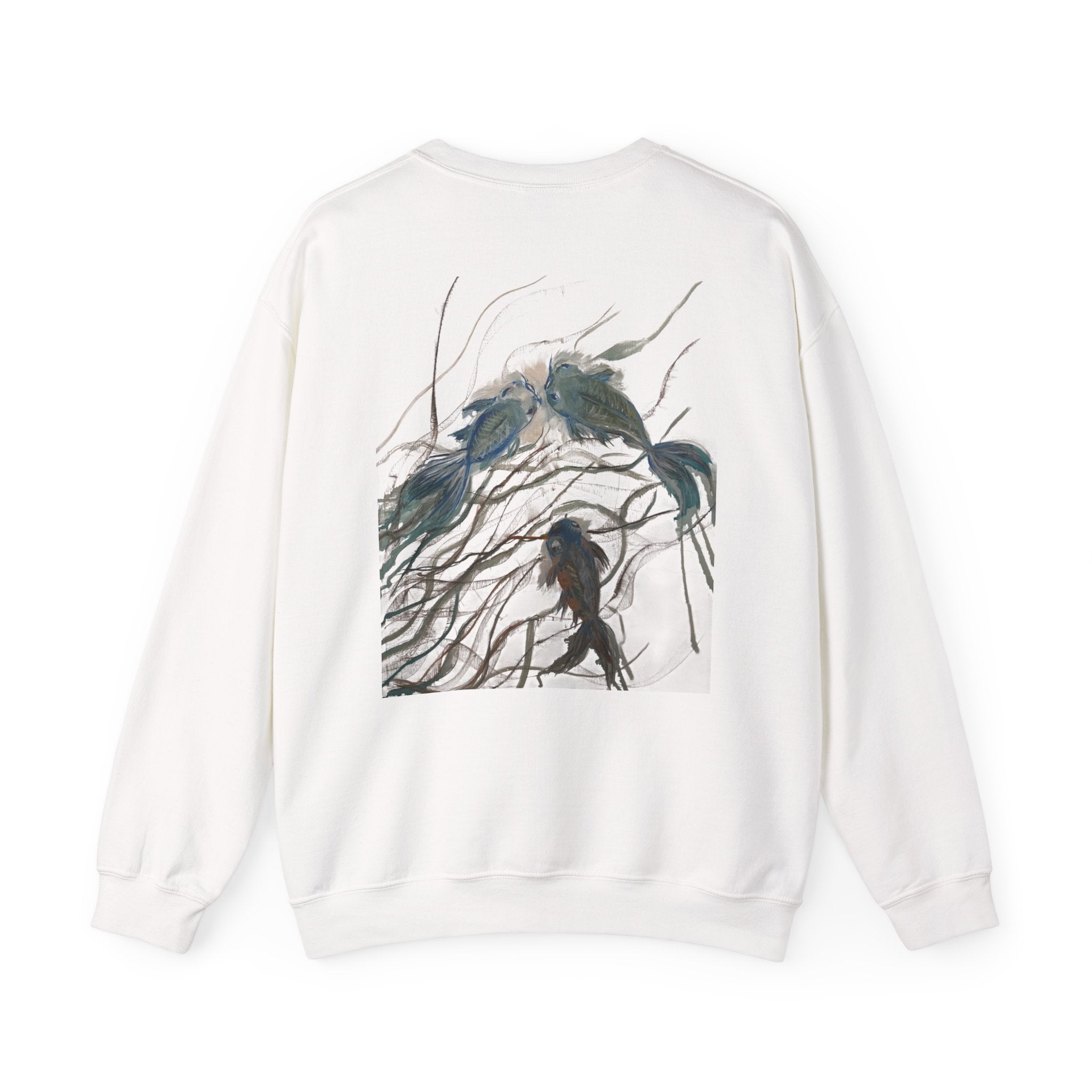 Crewneck Sweatshirt — Surreal Koi Fish Artwork — NL