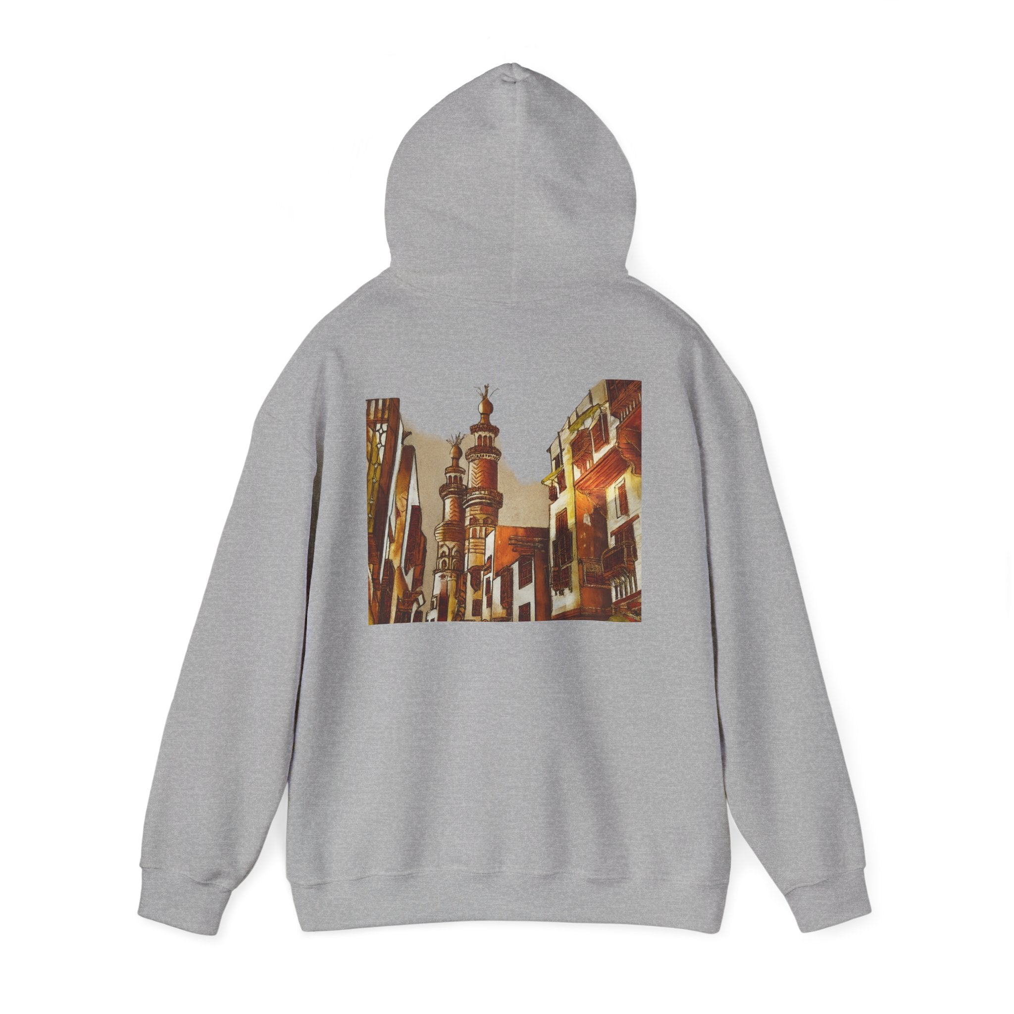 Graphic Hoodie — Vintage Egyptian Street Print — NL
