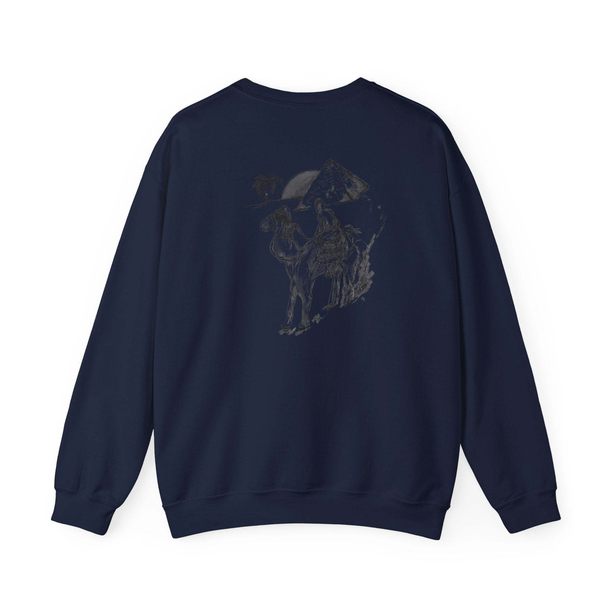 Camel & Pyramid Crewneck Sweatshirt – Desert Sketch Graphic Crew